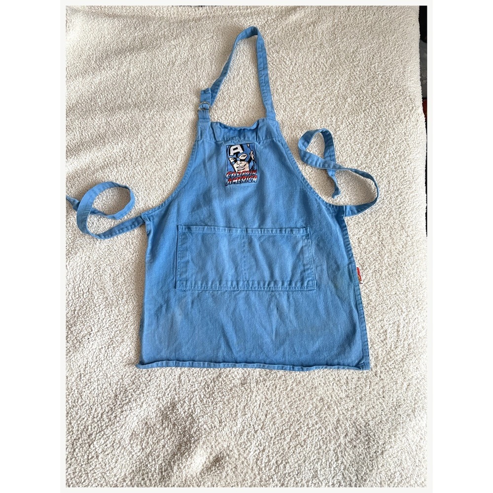 Williams Sonoma x Captain America Marvel Comics Kids Vintage Cotton Apron Medium